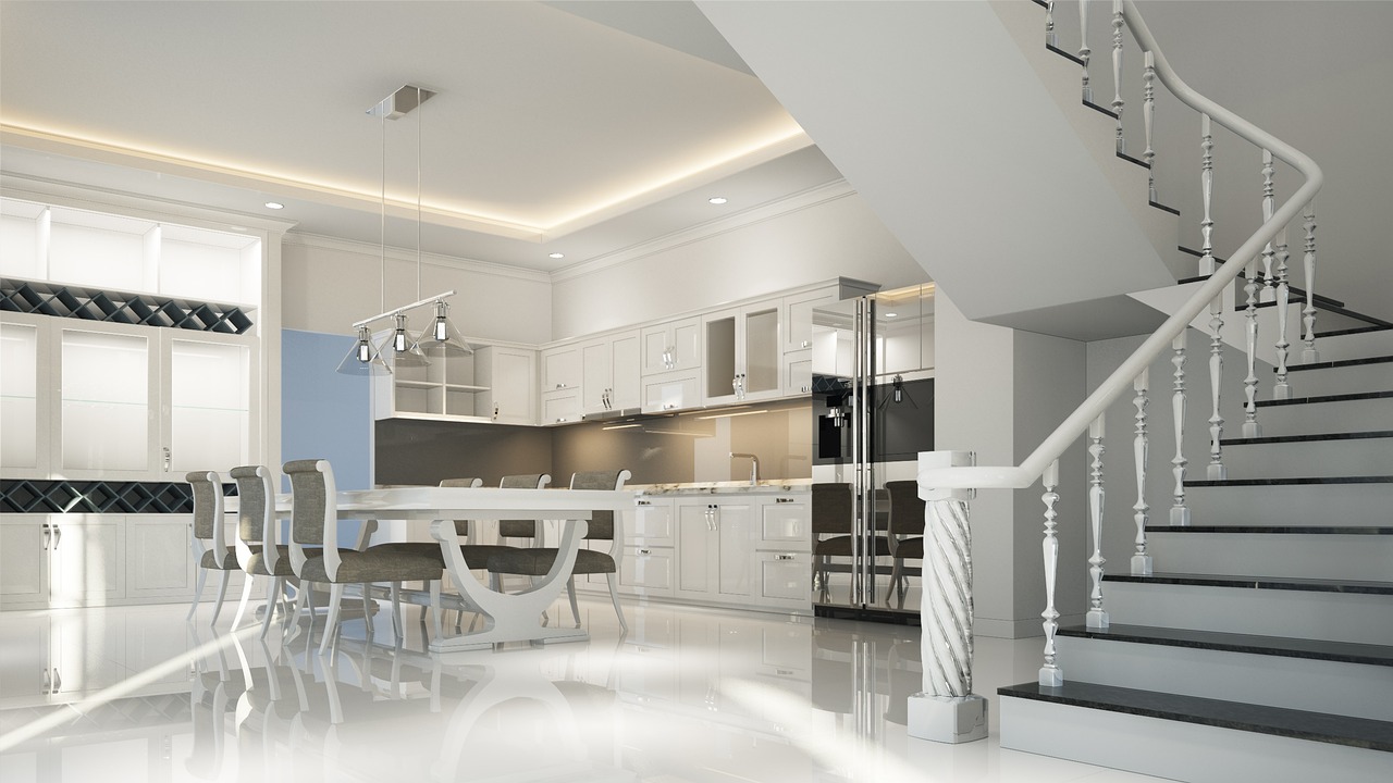 Modern kitchen design with clean lines and efficient layout